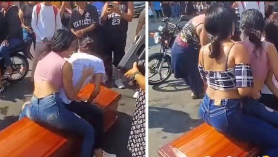 DEVOJKE TVERKUJU  NA MRTVAČKOM SANDUKU Isplivao bizaran snimak sa sahrane, usijale se društvene mreže (VIDEO)