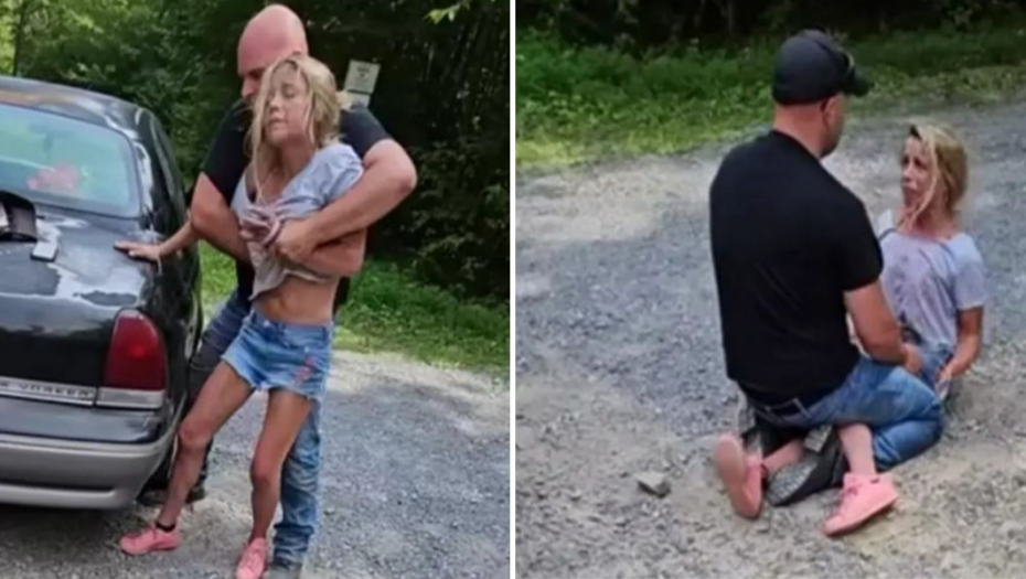 POLICAJAC MALTRETIRA DEVOJKU Jezivi snimci, oborio je na pod, ona vrištala na sav glas (VIDEO)