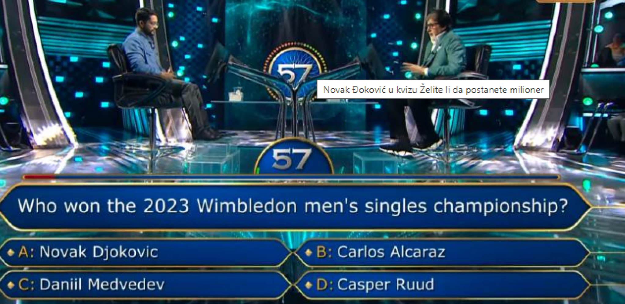 NOLE ZAVRŠIO U POZNATOM KVIZU Đokovićevo ime nije bio tačan odgovor, ali voditelj nije prestao da priča o Srbinu
