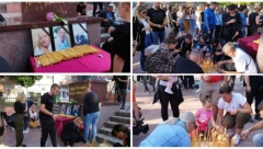 SRBI SE OKUPLJAJU, PALE SVEĆE STRADALIMA Tužni prizori iz Zvečana, njihove slike su kraj spomenika