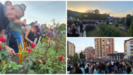 SRBI SA SEVERA PALE SVEĆE U JOŠ TRI OPŠTINE Reke ljudi, svi idu da odaju počast stradalima