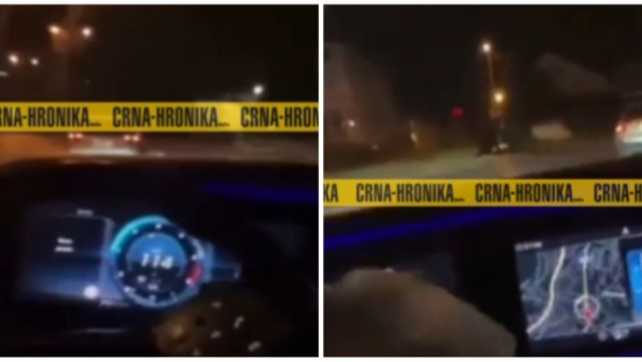 BAHATI VOZAČ IZAZVAO UDES UŽIVO! Sve je snimao - muzika trešti, on jurca 155 na sat!