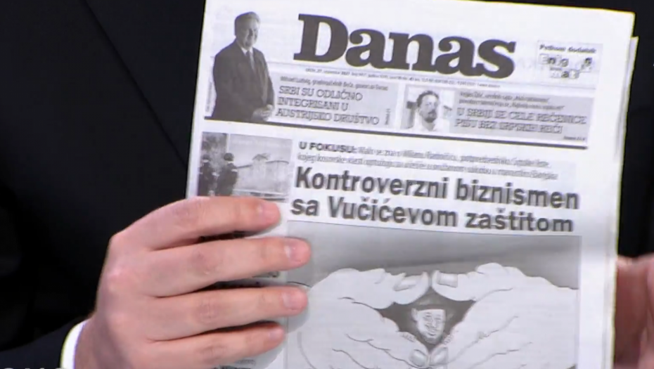 SRAMNO IZDANJE "DANASA" NA DAN ŽALOSTI Vučić u neverici - Što to radite svojoj zemlji?