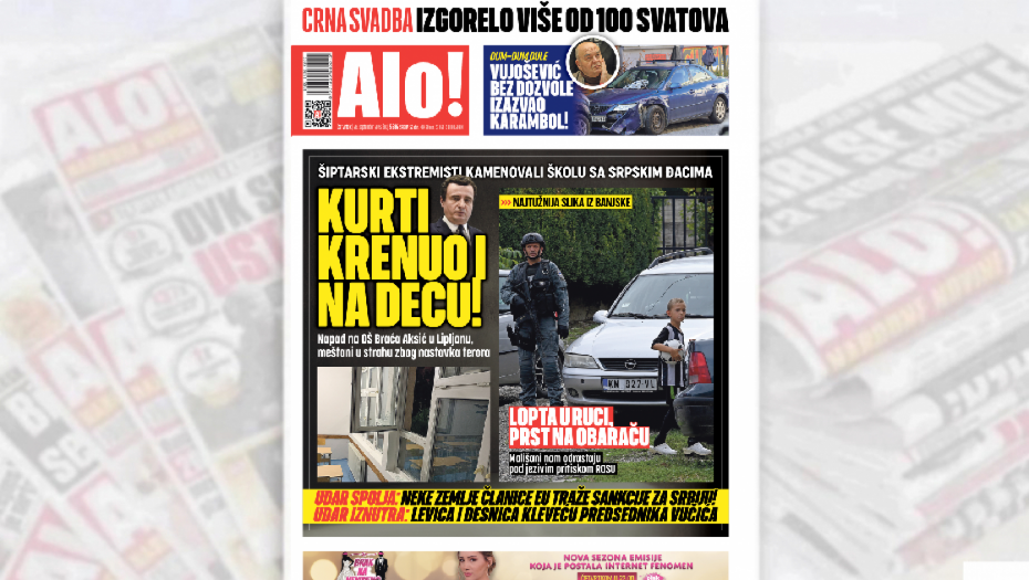 ŠIPTARSKI EKSTREMISTI KAMENOVALI ŠKOLU SA SRPSKIM ĐACIMA Kurti krenuo i na decu