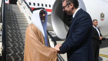 BIN ZAJED AL NAHJAN U SRBIJI Predsednik Vučić dočekao princa prestolonaslednika Abu Dabija