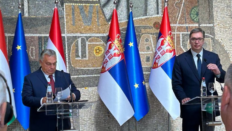 VUČIĆ I ORBAN SE OBRATILI JAVNOSTI Završen sastanak u Beogradu: Imamo dobre rezultate
