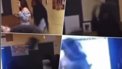 UČENICA METALNOM STOLICOM UDARILA NASTAVNICU  Žena pala na pod, ležala nepomično, lekari je hitno prevezli u bolnicu (VIDEO)