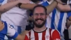 ZAMISLITE OVU SITUACIJU NA SRPSKOM DERBIJU Navijač Atletik Bilbaa promašio tribinu (VIDEO)