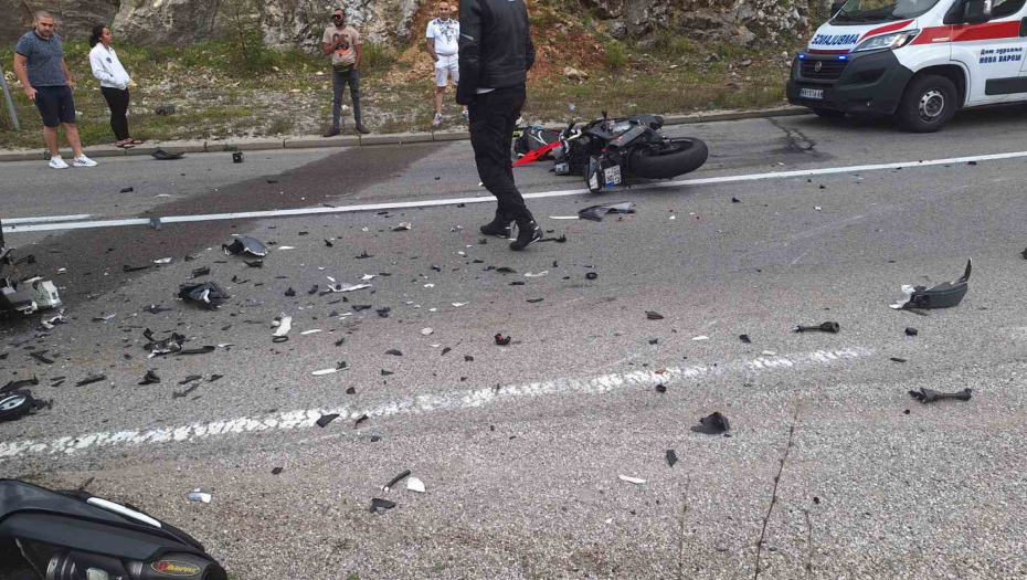 TEŠKA NESREĆA KOD KOKINOG BRODA Poginuo vozač motora, sudario se sa kamionom