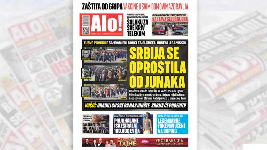 TUŽNE POVORKE Sahranjeni borci za slobodu koji su ubijeni u Banjskoj