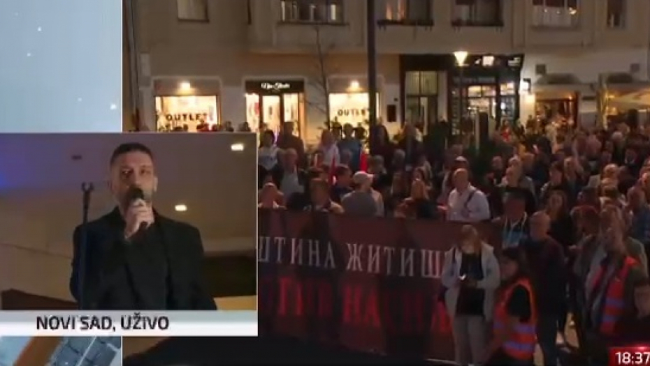 ZVIŽDE SRBIJI, SKANDAL U NOVOM SADU! Haos tokom govora Lutovčevog predsednika DS za Vojvodinu (VIDEO)