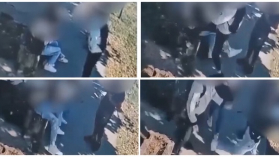 UZNEMIRUJUĆI SNIMAK! DEČAK BRUTALNO ŠUTIRA DEVOJČICU U GLAVU Jezivo vršnjačko nasilje ispred škole u Sremskoj Mitrovici (VIDEO)