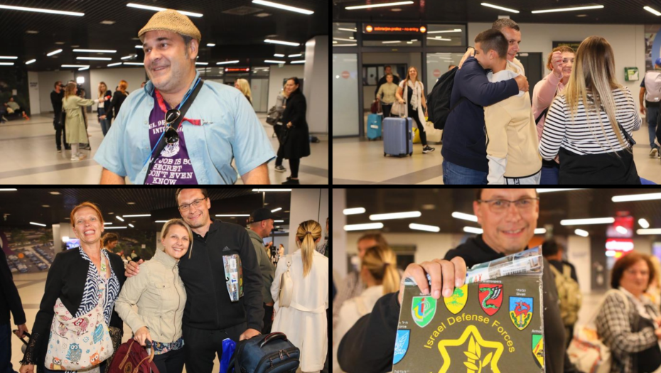 RODITELJI GRLE DECU Poljupci i oduševljenje na aerodromu, treći avion iz Tel-Aviva stigao u Beograd (VIDEO)
