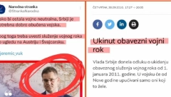 JEREMIĆ TRAŽI UVOĐENJE OBAVEZNOG VOJNOG ROKA, A ON UKINUT U VREME NJEGOVE VLASTI! (VIDEO)