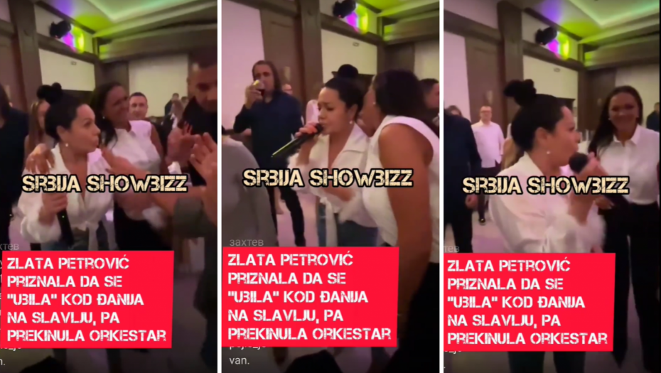 PIJANA ZLATA PETROVIĆ SE LATILA MIKROFONA KOD ĐANIJA Usred pesme priznala da jedva stoji na nogama, hit snimak sa slavlja
