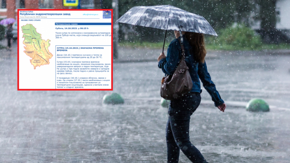 PAZITE SE KO IZLAZI NAPOLJE RHMZ se oglasio u 6:15 ujutru, OPREZ! Danas je opasno, a od sutra šok promena