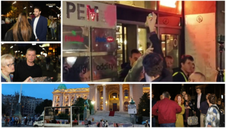 DEMONSTRANTI SE RAZILAZE Novi čin vandalizma na 25. političkom protestu u Beogradu (FOTO)