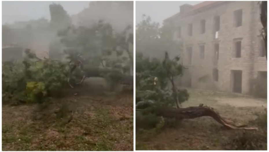 ZASTRAŠUJUĆI SNIMCI OLUJE Vetar lomio sve pred sobom, jako nevreme u komšiluku (VIDEO)