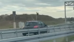 GDE ĆEŠ, ŽENO?! NOVI SNIMAK DIVLJAČKE VOŽNJE U KONTRA SMERU Pogledajte jezivi video sa obilaznice kod Beograda