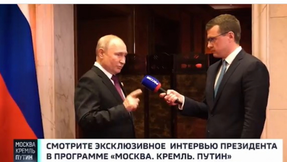 "KAZAĆU TO I NA NEMAČKOM DA BI ME RAZUMELI": Putin podigao prst prilikom intervjua i poslao OŠTRU poruku zbog incidenta u Nemačkoj (VIDEO)
