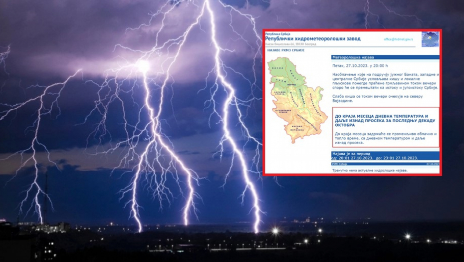 STIŽU NEVREME I GRMLJAVINSKI PLJUSKOVI Leto je zvanično gotovo, moguće su i poplave a evo gde će pasti PRVI SNEG