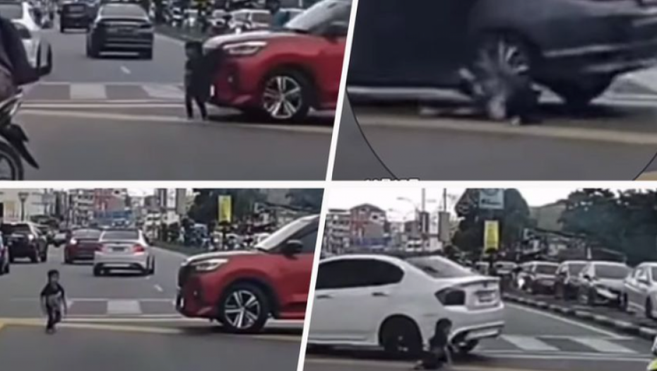 UZNEMIRUJUĆI SNIMAK! Dete ispalo iz vozila, dva automobila ga udarila, a jedna stvar je sve šokirala