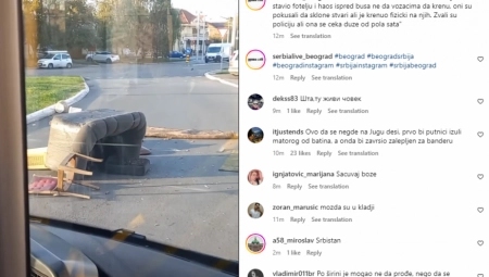 BEOGRAĐANIN IZAZVAO HAOS NA OKRETNICI Izneo fotelju, stolicu i ćebad pred autobus, niko ne zna šta se dešava