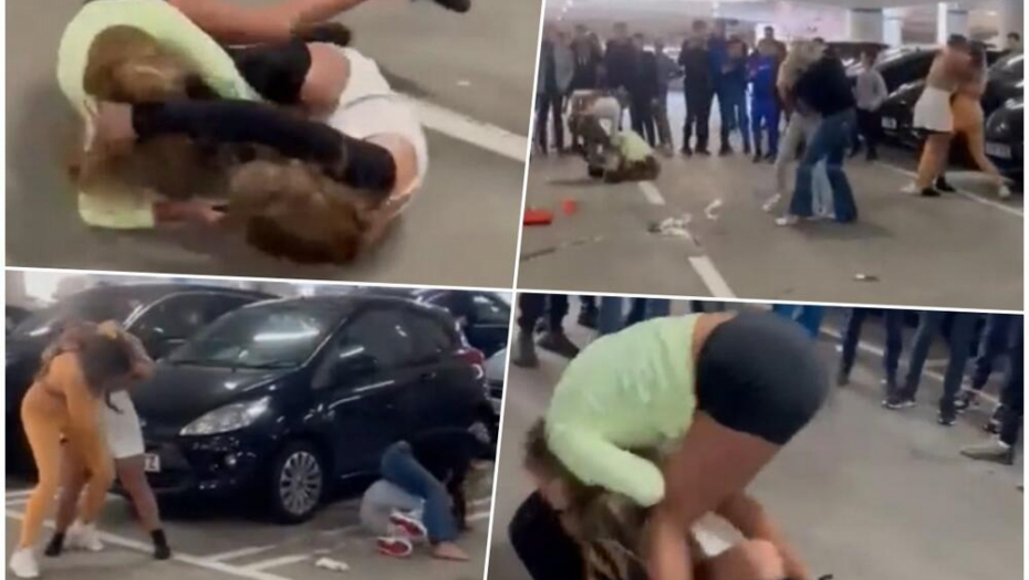 UŽASAN SNIMAK MAKLJAŽE TINEJDŽERKI U GARAŽI Prvo se dohvate dve, a onda uleću i ostale! ZGROZIĆE VAS REAKCIJA OKUPLJENIH! (VIDEO)