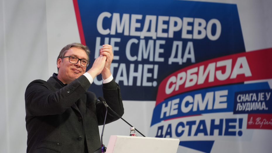 DA POBEDIMO ĐILASA I SVE NJEGOVE LISTE! Predsednik Srbije na skupu liste "Aleksandar Vučić - Srbija ne sme da stane" poslao jasnu poruku