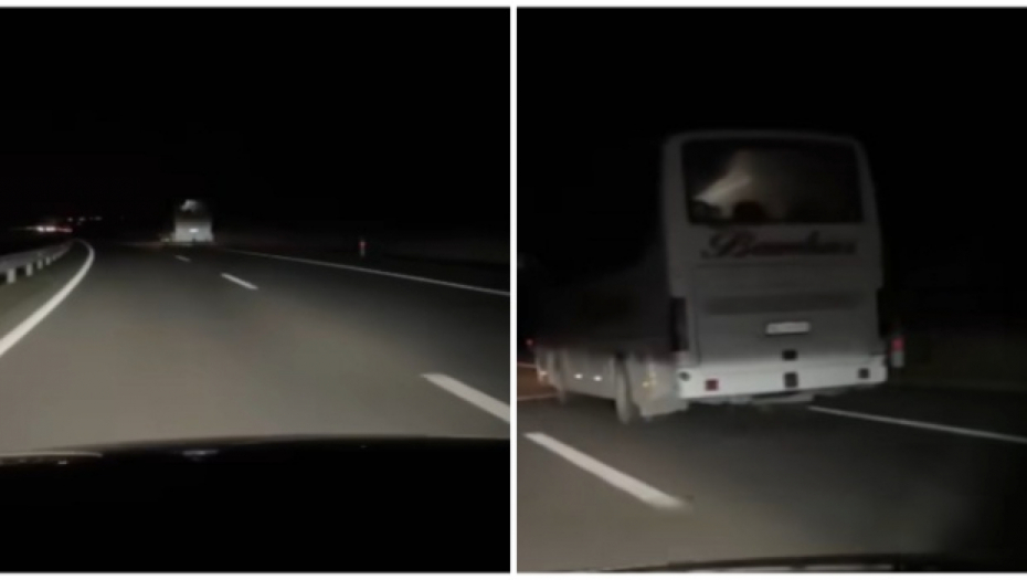 "MAJSTORE, UPALI BAR KANDILO ZA TE PALE BORCE UNUTRA" Autobus bez svetala snimljen na srpskom auto-putu, narod skroz pobesneo