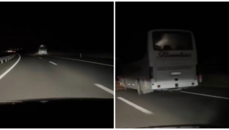 "MAJSTORE, UPALI BAR KANDILO ZA TE PALE BORCE UNUTRA" Autobus bez svetala snimljen na srpskom auto-putu, narod skroz pobesneo