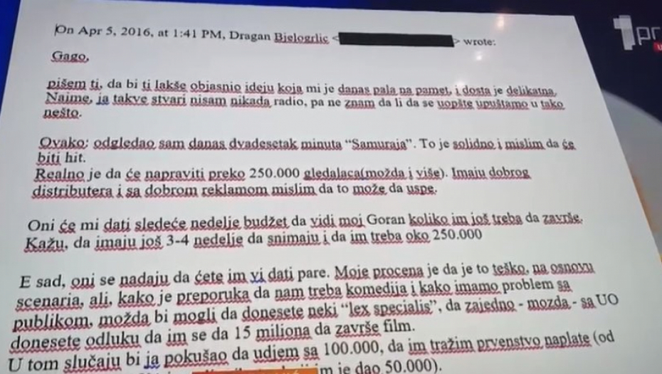"BJELOGRLIĆ JE BITANGA" Antonijević u programu uživo pokazao mejlove koje mu je slao: Sve kolege znaju da je nasilnik (VIDEO)