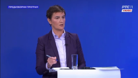 "ĆUTA TADA  SAMO ŠTO VUČIĆU NIJE LJUBIO RUKU" Premijerka Brnabić razbucala Jovanovića u debati (VIDEO)