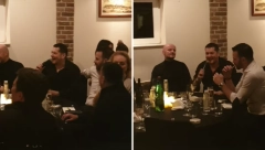 HAOS NA SLAVI KOD LEPE BRENE Aco Pejović peva čuveni hit, a Prijovićkin muž Filip ne može da obuzda emocije