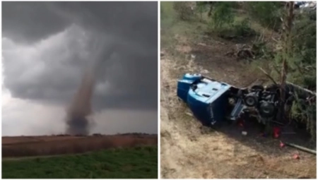 VREMENSKA KATAKLIZMA U AMERICI, OTKAZANO NA HILJADE LETOVA Pogledajte kako tornado pustoši SAD, nevreme nosi sve pred sobrom (VIDEO)