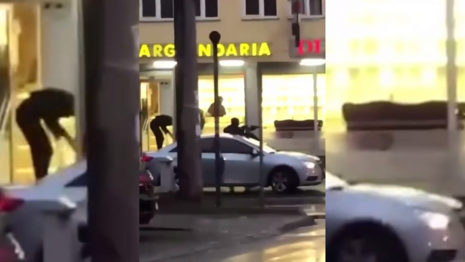 FILMSKA PLJAČKA U SUVOJ RECI Maskirani razbojnci uleteli u zlataru, pa zapucali na policiju (VIDEO)