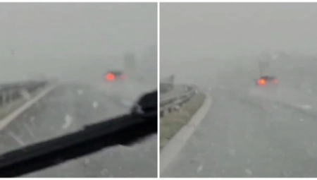 U BEOGRADU VEJE LI, VEJE Ovako izgleda mećava na auto-putu, VOZAČI - OPREZ! (VIDEO)