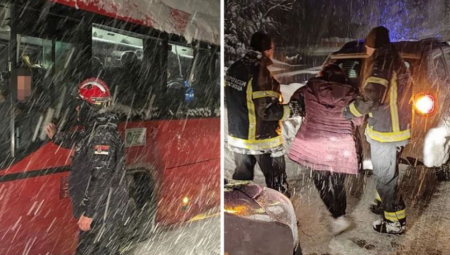 OVAKO SU VATROGASCI EVAKUISALI PUTNIKE ZAVEJANOG AUTOBUSA KOD VRANJA Spasili iz smetova 24 osobe, tamo je bila prava drama