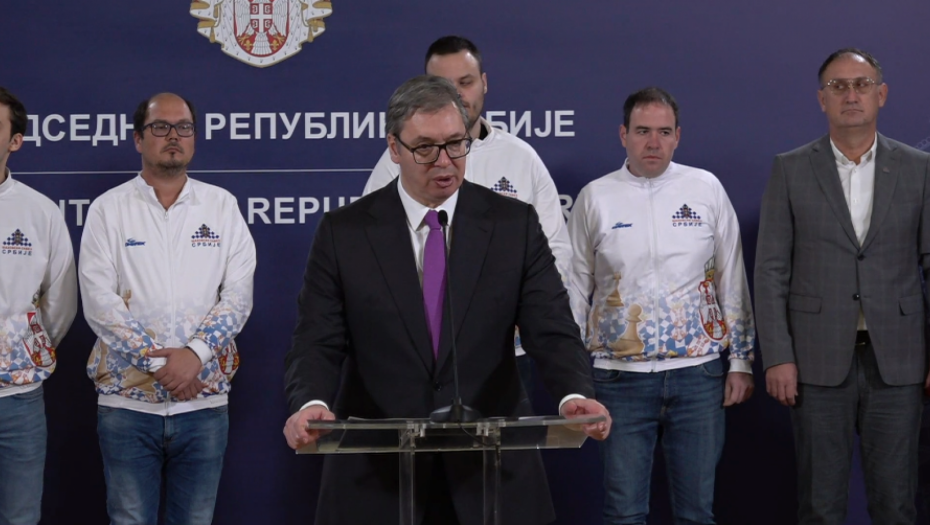"SRBIJA JE ISPRED NEMAČKE" Vučić se obratio na prijemu šahovske reprezentacije: Naš ugled je daleko skočio (VIDEO)