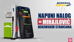 NAPRAVITE PREDAH I DOPUNITE ADMIRALBET NALOG NA MIHAJLOVIĆ BENZINSKIM STANICAMA Deponujte sredstva na svoj online nalog na preko 70 lokacija širom Srbije