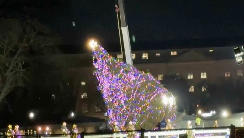 NIJE SE PRIMILA Vetar oborio božićnu jelku ispred Bele kuće, stanari u šoku, propadaju im planovi