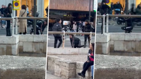DEVOJKA ŠETA MUŠKARCA NA POVOCU Prolaznici gledaju u neverici, da li je moguće da se ovo dešava u centru grada? (VIDEO)