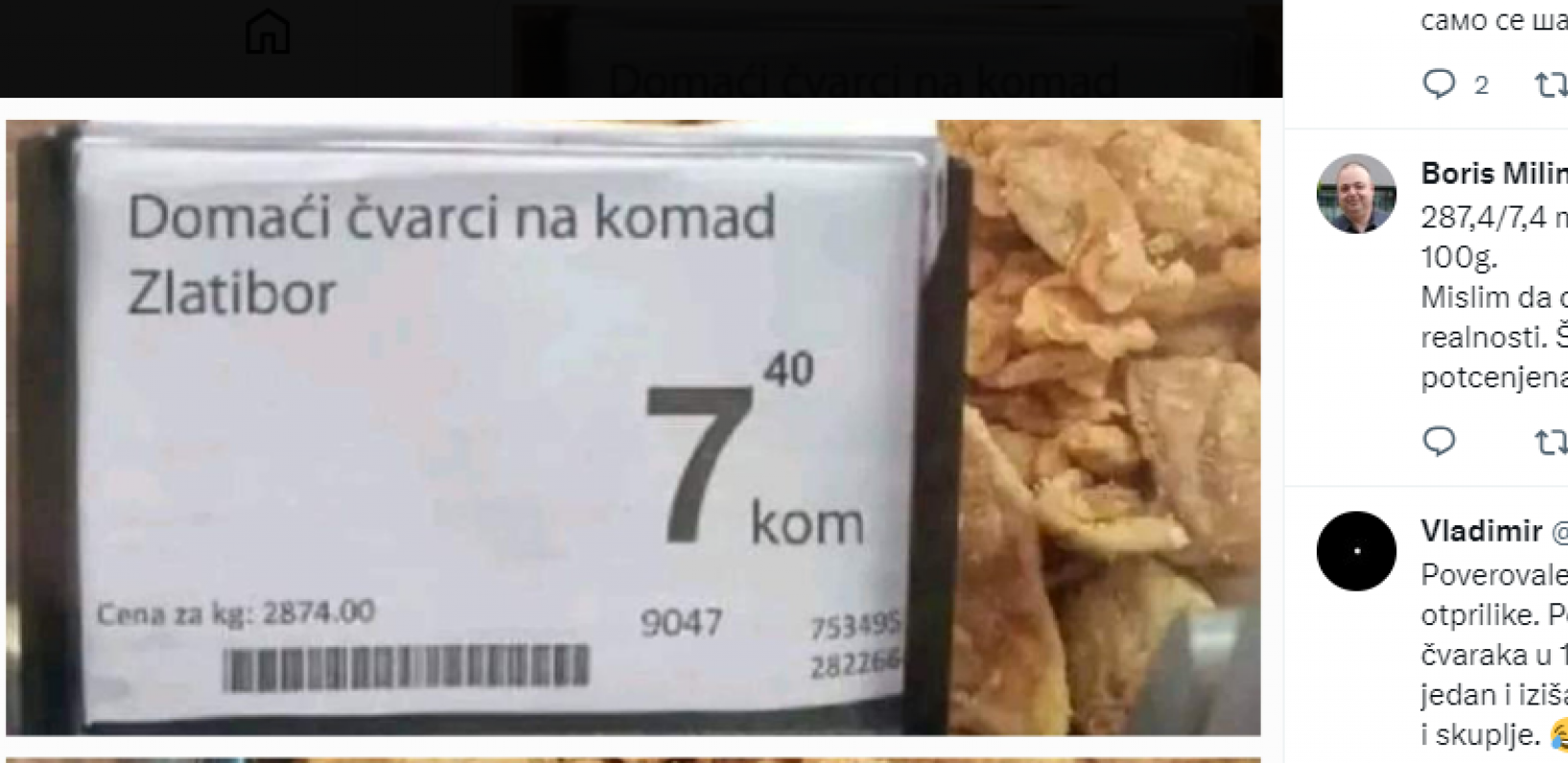 ČVARCI U MARKETU 7 DINARA KOMAD! Opšta frka zbog cene iz marketa, svi polemišu da li je ovo realno