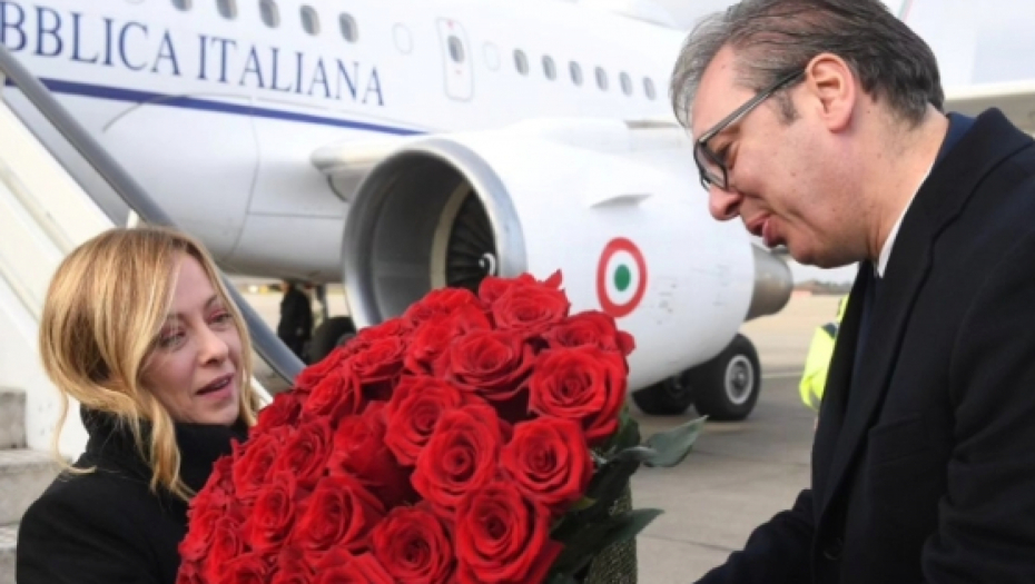 "VELIKA MI JE ČAST..." Vučić dočekao premijerku Italije Đorđu Meloni (FOTO)