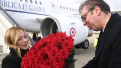 "VELIKA MI JE ČAST..." Vučić dočekao premijerku Italije Đorđu Meloni (FOTO)