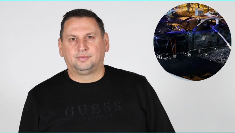 ZAPALJEN AUTOMOBIL OCU MAJE MARINKOVIĆ Jezive fotografije sa lica mesta!