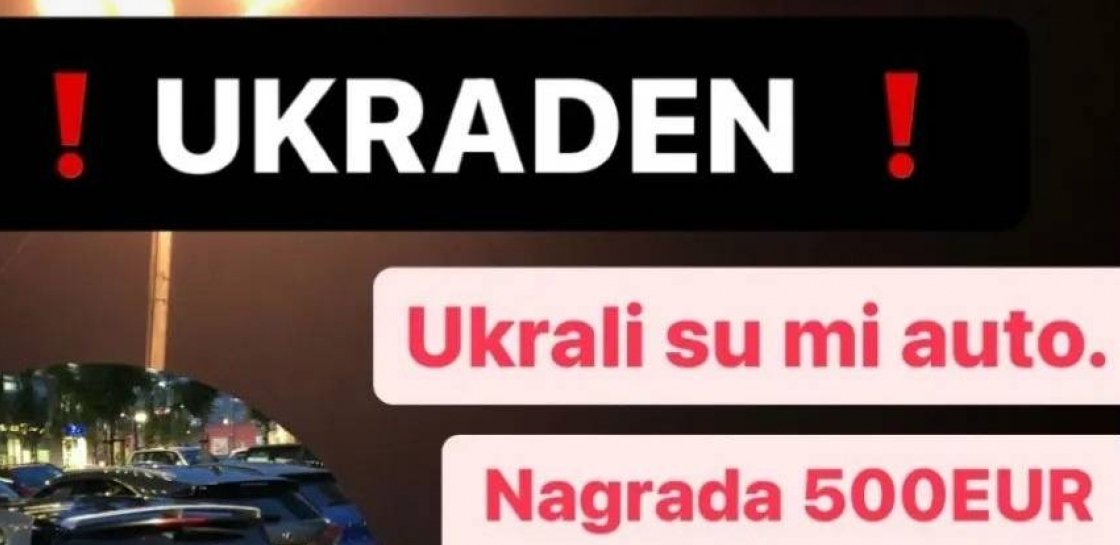 DEVOJCI NA VOŽDOVCU UKRALI AUTO, NUDI 500 EVRA ZA INFORMACIJE Dok ona pati građani je ismevaju: "Ovo se ne krade!" (FOTO)