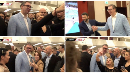 VUČIĆ I ŠAPIĆ SE DRUŽILI SA MLADIMA U SAVA CENTRU Svi su želeli da naprave selfi sa predsednikom na koktelu