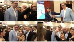 VUČIĆ I ŠAPIĆ SE DRUŽILI SA MLADIMA U SAVA CENTRU Svi su želeli da naprave selfi sa predsednikom na koktelu