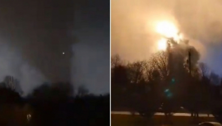 BEBU I OCA USISAO TORNADO Uhvatio se za krevetac, a onda je počeo da ih vrti, majka sve gledala